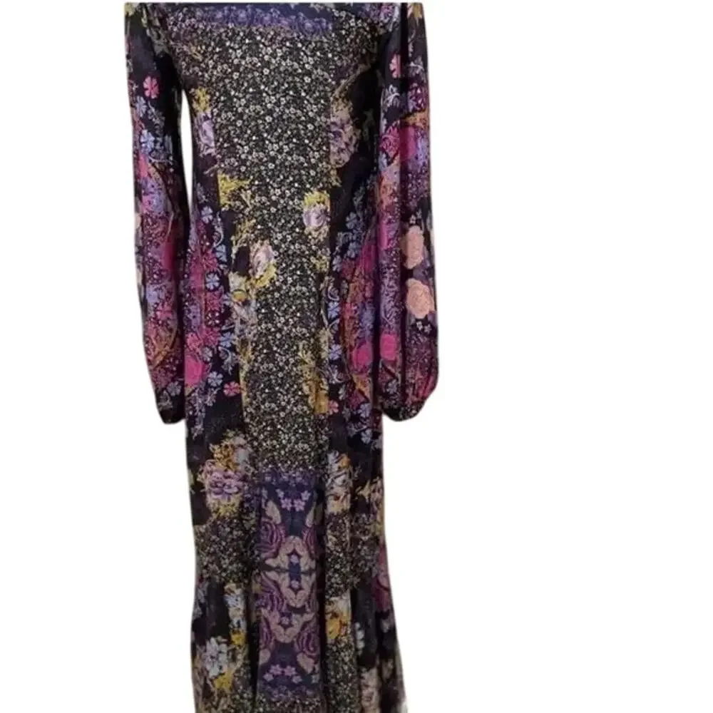 New Free People Marais Printed Midi Dress/Duster w/ Slip Sz: XS - NWOT Ret$168 - Picture 8 of 8